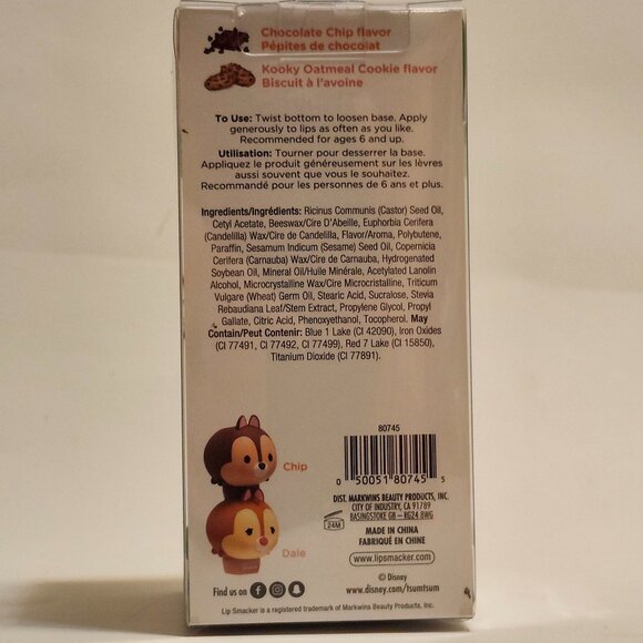 DISNEY TSUM TSUM LIP SMACKER CHIP and Dale Rescue Rangers BNIP - Picture 4 of 6